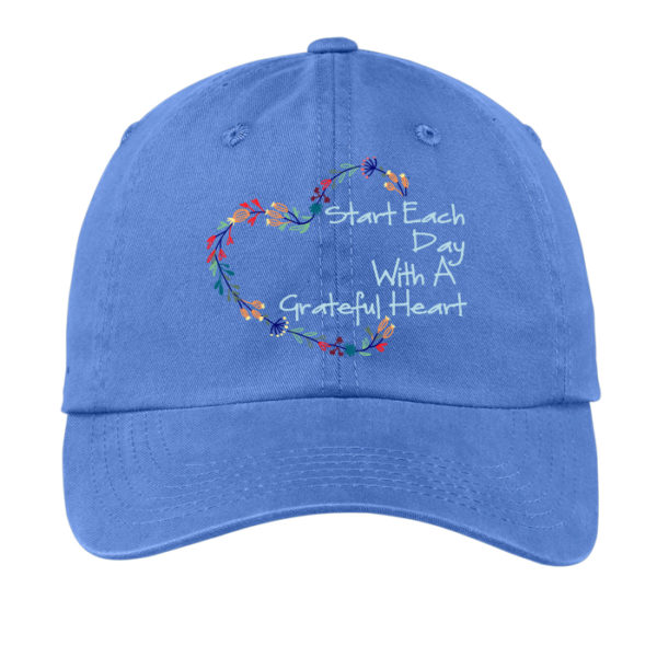 Grateful Heart Hat - Blue - Click Image to Close